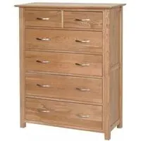 Nimbus Oak 4+2 Drawer Chest - Light Oak