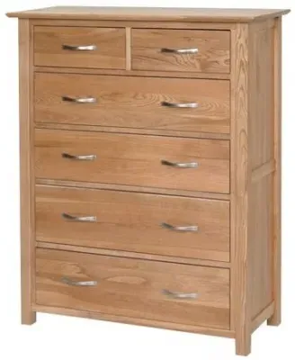 Nimbus Oak 4+2 Drawer Chest - Light Oak