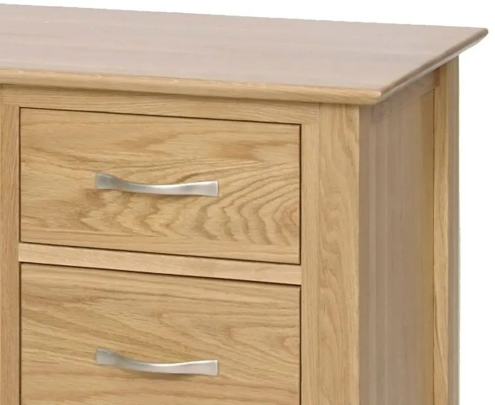 Nimbus Oak 6 Drawer Dressing Table - Light Oak