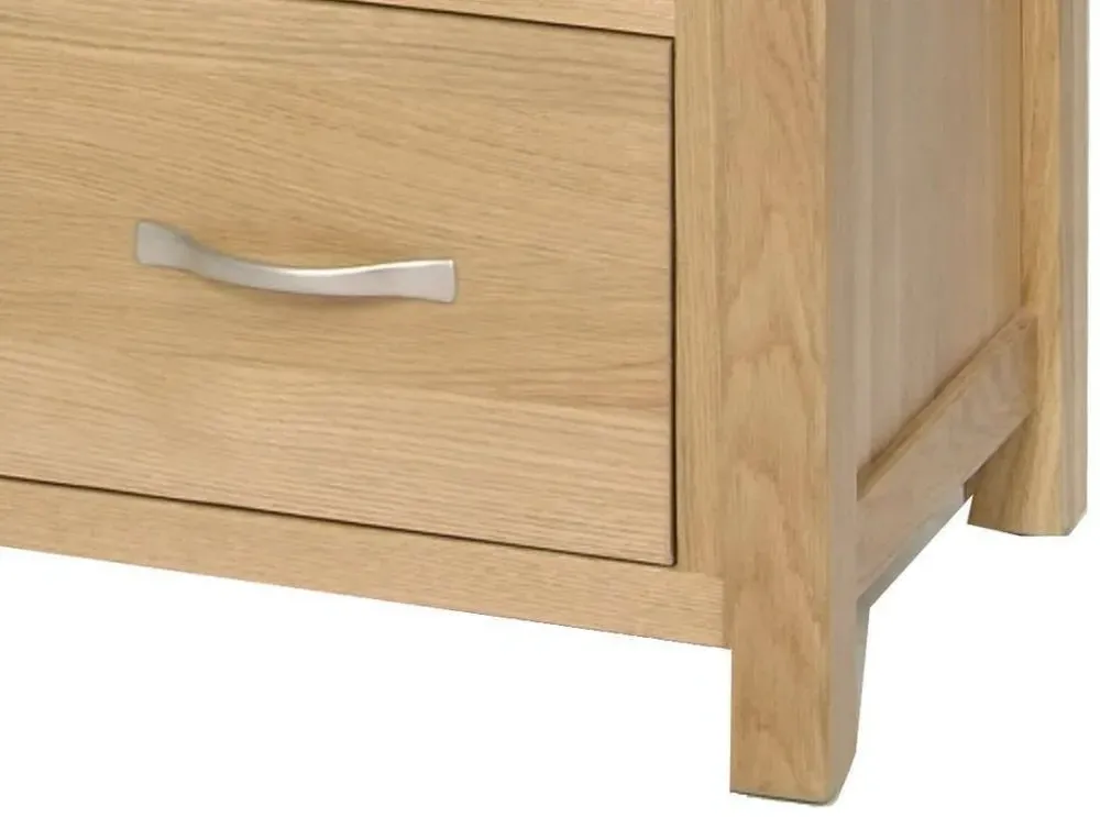 Nimbus Oak 6 Drawer Dressing Table - Light Oak