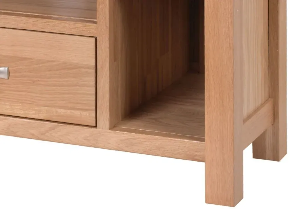 Nimbus Oak 90cm Corner TV Unit - Light Oak