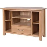 Nimbus Oak 90cm Corner TV Unit - Light Oak