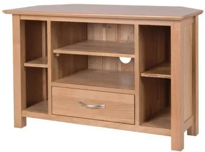 Nimbus Oak 90cm Corner TV Unit - Light Oak