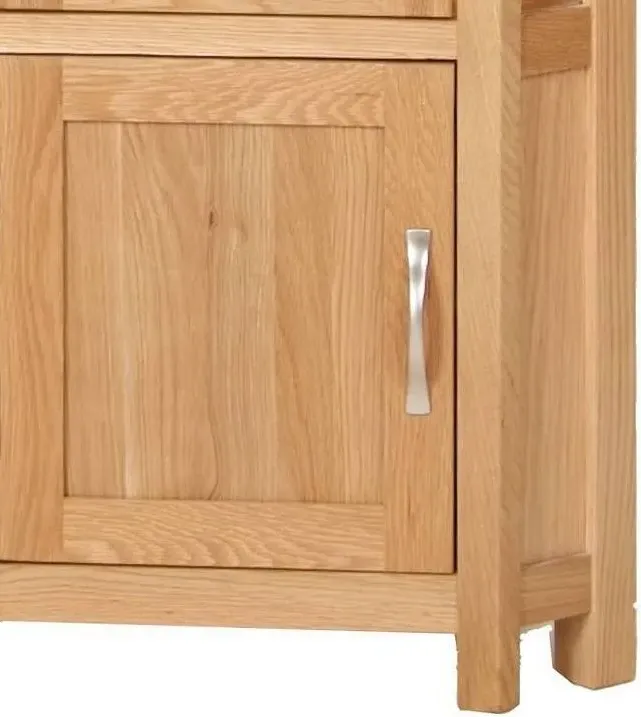 Nimbus Oak Corner Display Cabinet - Light Oak