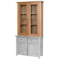 Nimbus Oak Dresser Top with Glass - Light Oak