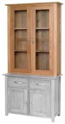 Nimbus Oak Dresser Top with Glass - Light Oak image