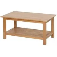 Nimbus Oak Large Coffee Table with Shelf - Light Oak