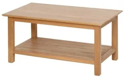 Nimbus Oak Large Coffee Table with Shelf - Light Oak image