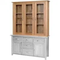 Nimbus Oak Large Dresser Top with Glass - Light Oak