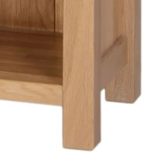 Nimbus Oak Narrow Low Bookcase - Light Oak