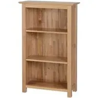Nimbus Oak Narrow Low Bookcase - Light Oak