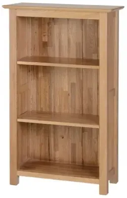 Nimbus Oak Narrow Low Bookcase - Light Oak image