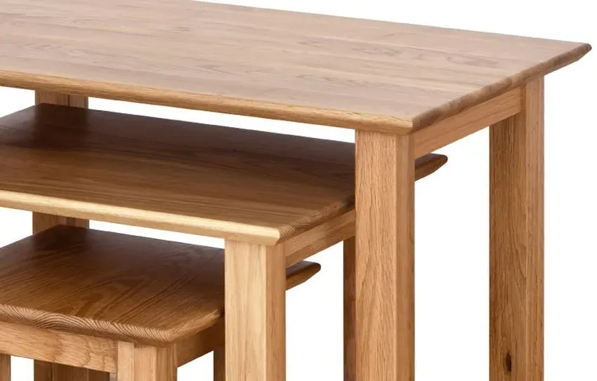 Nimbus Oak Nest of 3 Tables - Light Oak