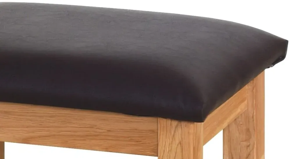 Nimbus Oak Padded Dressing Stool - Light Oak