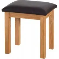 Nimbus Oak Padded Dressing Stool - Light Oak