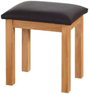 Nimbus Oak Padded Dressing Stool - Light Oak image