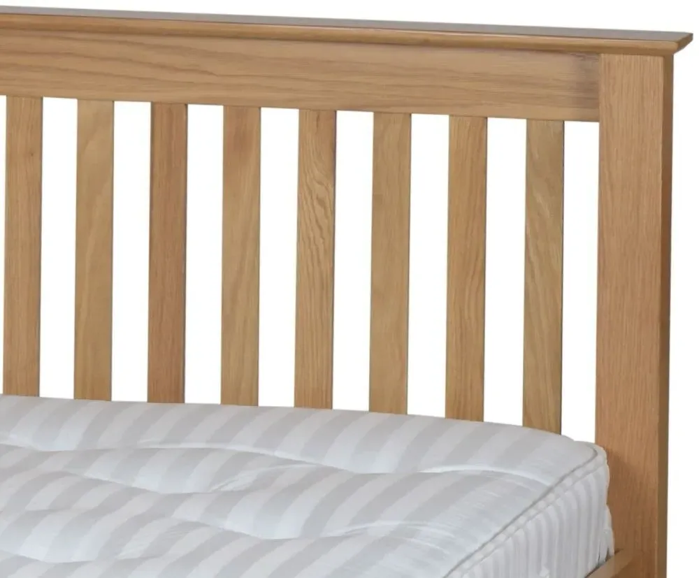 Nimbus Oak Slatted Bed - Light Oak