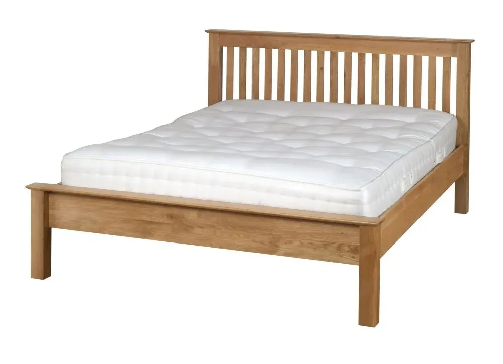 Nimbus Oak Slatted Bed - Light Oak