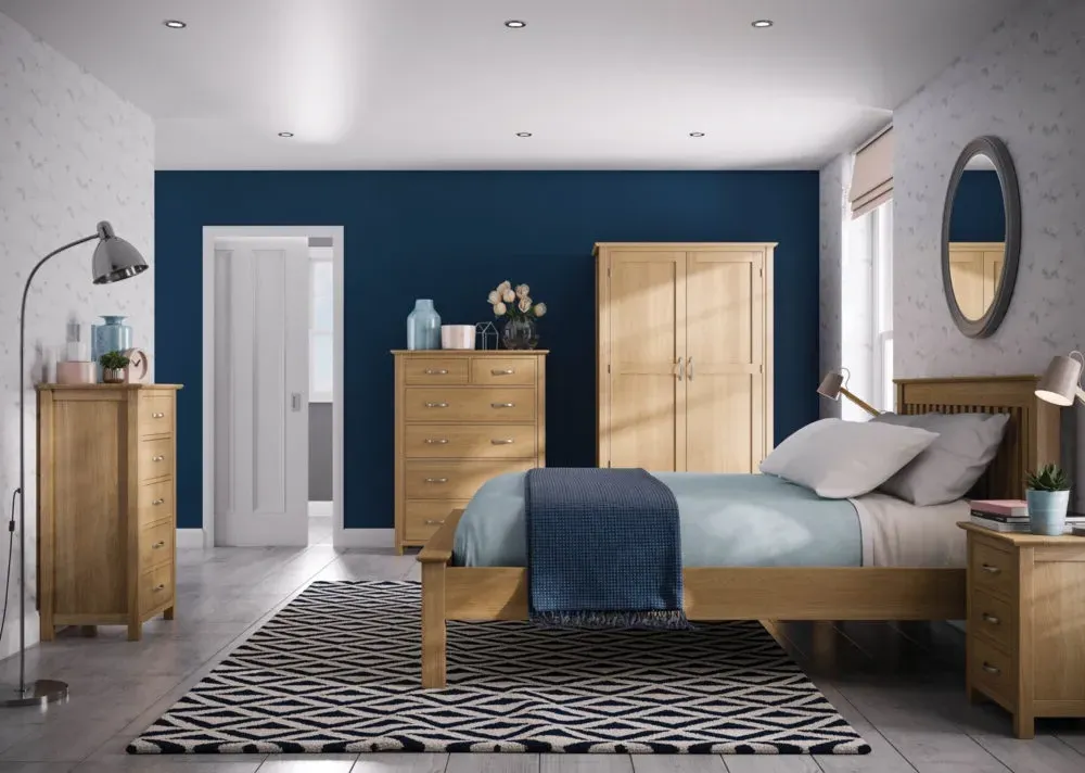 Nimbus Oak Slatted Headboard - Light Oak