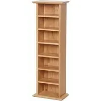 Nimbus Oak Tall CD Rack - Light Oak