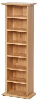 Nimbus Oak Tall CD Rack - Light Oak image