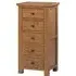 Original 5 Drawer Narrow Chest - Rustic Oak