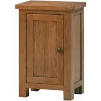 Original Rustic Oak 1 Door Hall Cabinet - Rustic Oak