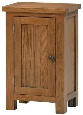 Original Rustic Oak 1 Door Hall Cabinet - Rustic Oak image