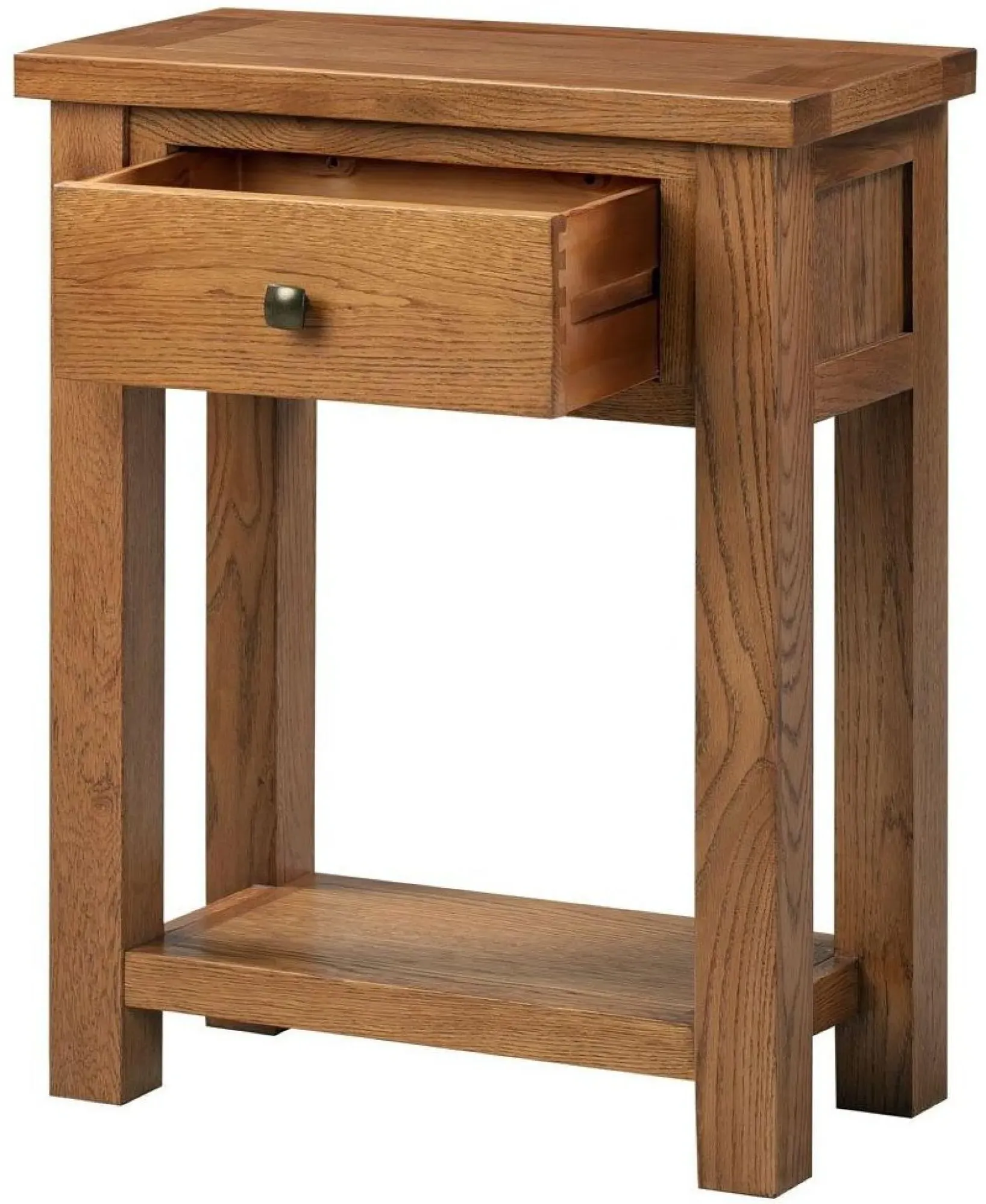 Original Rustic Oak 1 Drawer Console Table - Rustic Oak