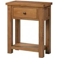 Original Rustic Oak 1 Drawer Console Table - Rustic Oak