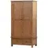 Original Rustic Oak 2 Door 2 Drawer Double Wardrobe - Rustic Oak