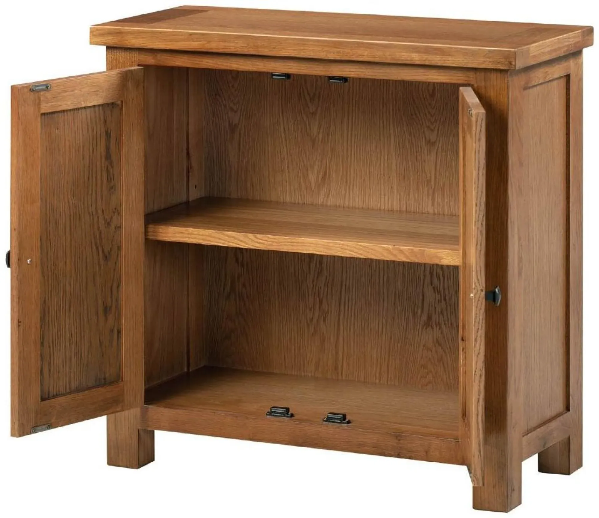 Original Rustic Oak 2 Door Small Cabinet - Rustic Oak