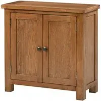Original Rustic Oak 2 Door Small Cabinet - Rustic Oak