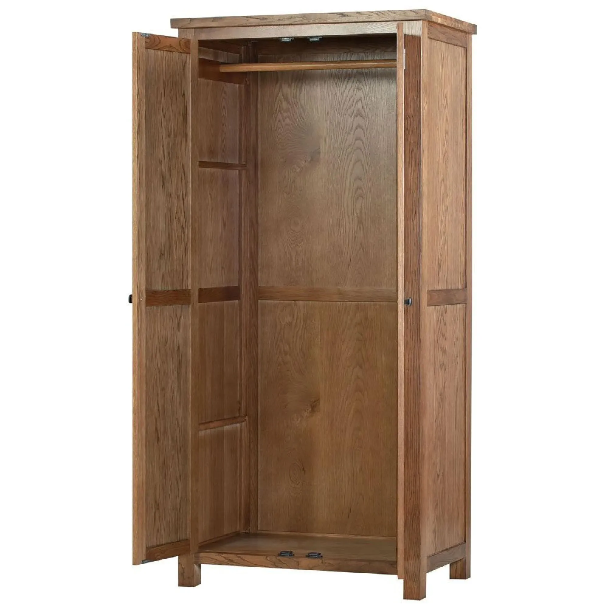 Original Rustic Oak 2 Door Wardrobe - Rustic Oak
