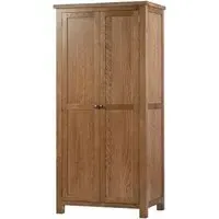 Original Rustic Oak 2 Door Wardrobe - Rustic Oak