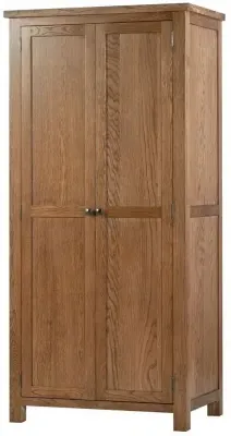 Original Rustic Oak 2 Door Wardrobe - Rustic Oak