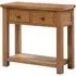 Original Rustic Oak 2 Drawer Console Table - Rustic Oak