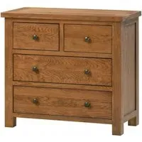 Original Rustic Oak 2+2 Drawer Chest - Rustic Oak