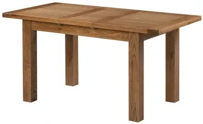 Original Rustic Oak 4-6 Seater Extending Dining Table - Oak image