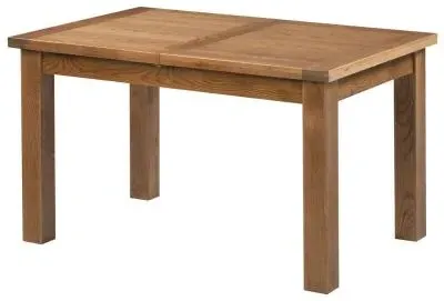 Original Rustic Oak 4-8 Seater Extending Dining Table - Oak
