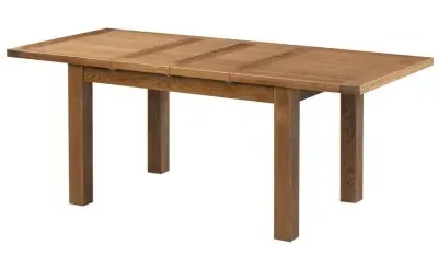 Original Rustic Oak 6-8 Seater Extending Dining Table - Oak