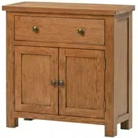 Original Rustic Oak 80cm 2 Door Sideboard - Rustic Oak