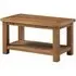 Original Rustic Oak 80cm Coffee Table with Shelf - Rustic Oak