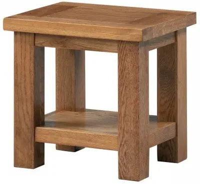 Original Rustic Oak Lamp Table - Rustic Oak, Oak image