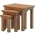 Original Rustic Oak Nest of 3 Tables - Rustic Oak