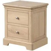 Romford 2 Drawer Bedside Cabinet - Pale Oak