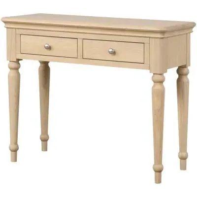 Romford Oak 2 Drawer Dressing Table - Pale Oak