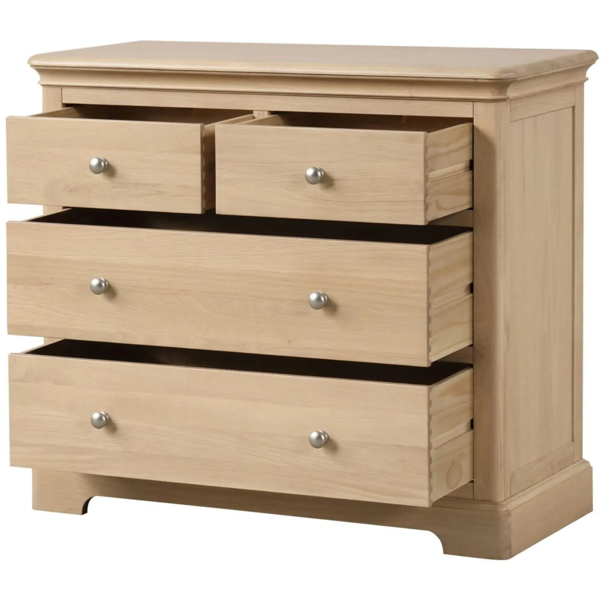 Romford Oak 2+2 Drawer Chest - Pale Oak