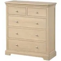 Romford Oak 2+3 Drawer Chest - Pale Oak