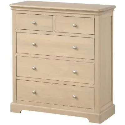 Romford Oak 2+3 Drawer Chest - Pale Oak